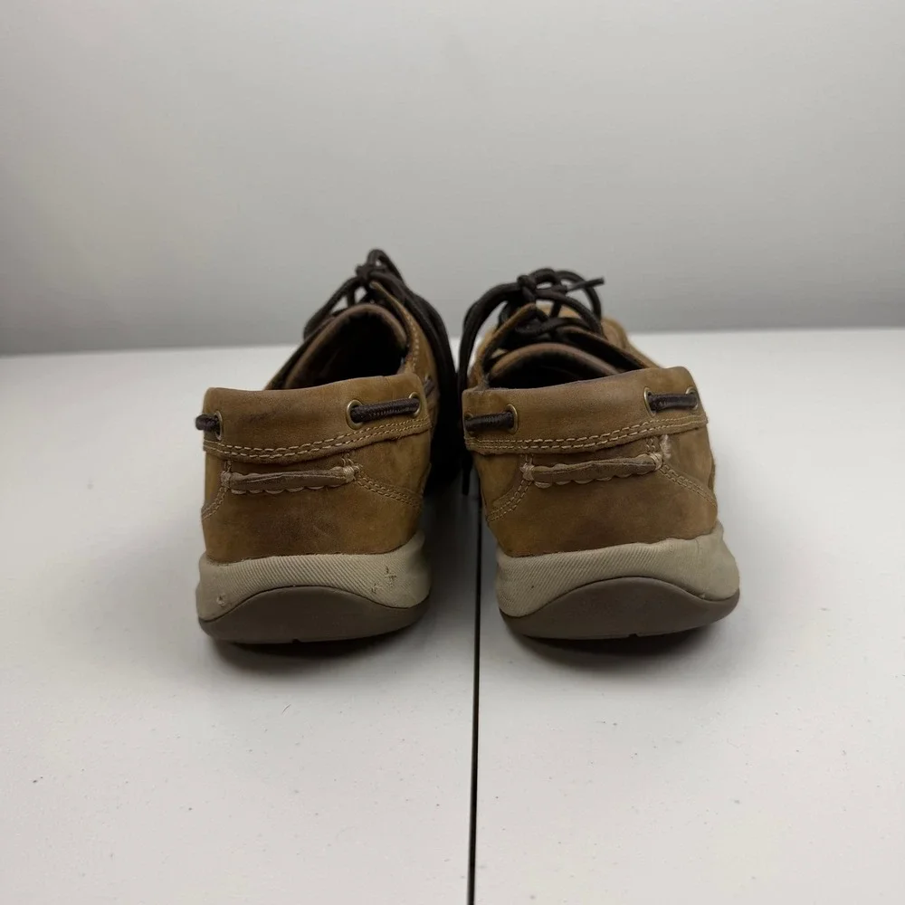 Rockport Works RK6736 Men's‎ 10.5 M Brown Leather EH Steel Toe Boat Shoes